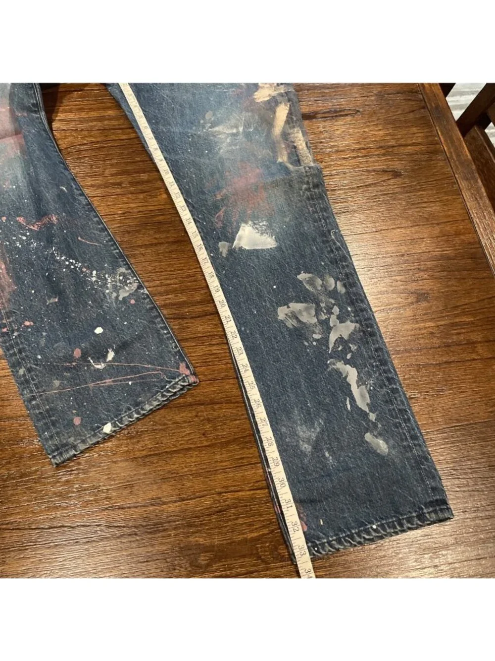 AG-ED Owens Athletic Jean Mens 32x33 Paint Splatter Festival Grunge Distressed